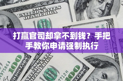 武汉打赢官司却拿不到钱？手把手教你申请强制执行