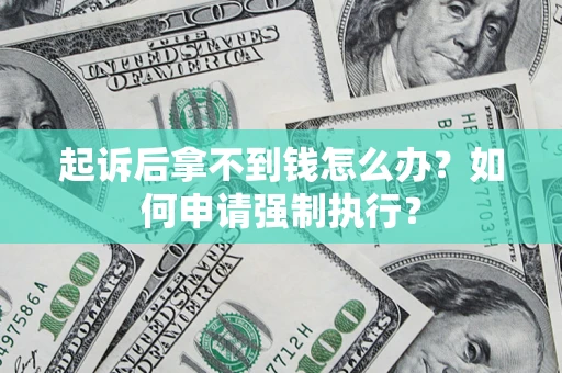 武汉起诉后拿不到钱怎么办？如何申请强制执行？