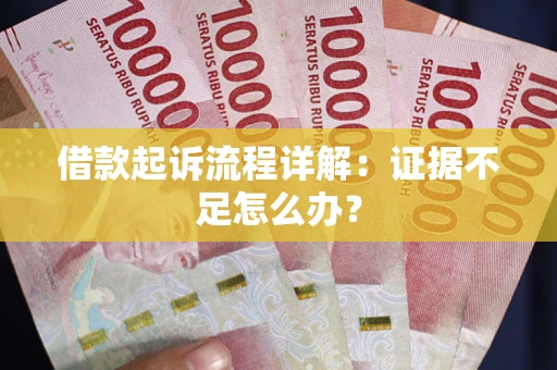武汉借款起诉流程详解：证据不足怎么办？