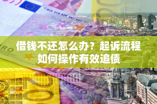 武汉借钱不还怎么办？起诉流程如何操作有效追债