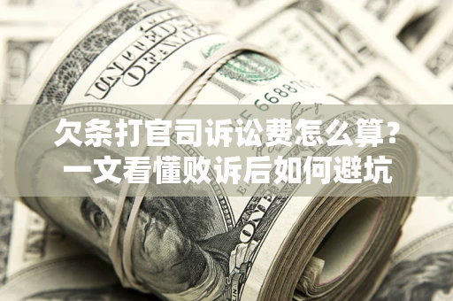 武汉欠条打官司诉讼费怎么算？一文看懂败诉后如何避坑